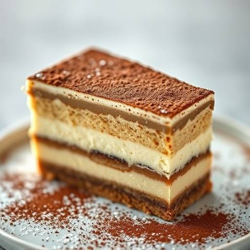 A slice of traditional tiramisu.