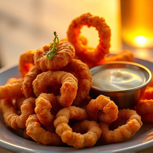 Crispy fried calamari served with a spicy aioli sauce.